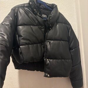 Zara Quilted Black Jacket
